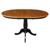 International Concepts Round Pedestal Table, 36 in W X 48 in L X 29.3 in H, Wood, Black/Cherry K57-36RXT